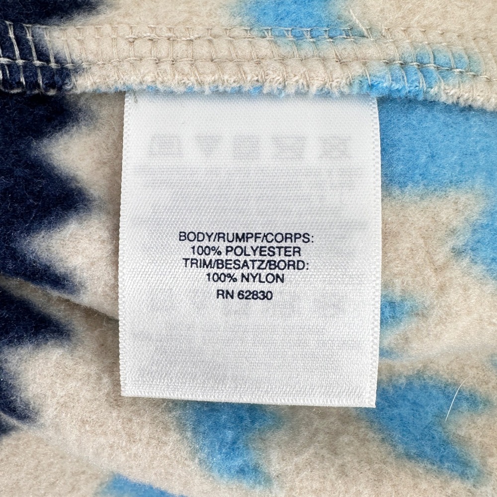 Lands' End Mens Large‎ Fleece Pullover Aztec Print Snaps Mock Neck L Sweater - Picture 5 of 12